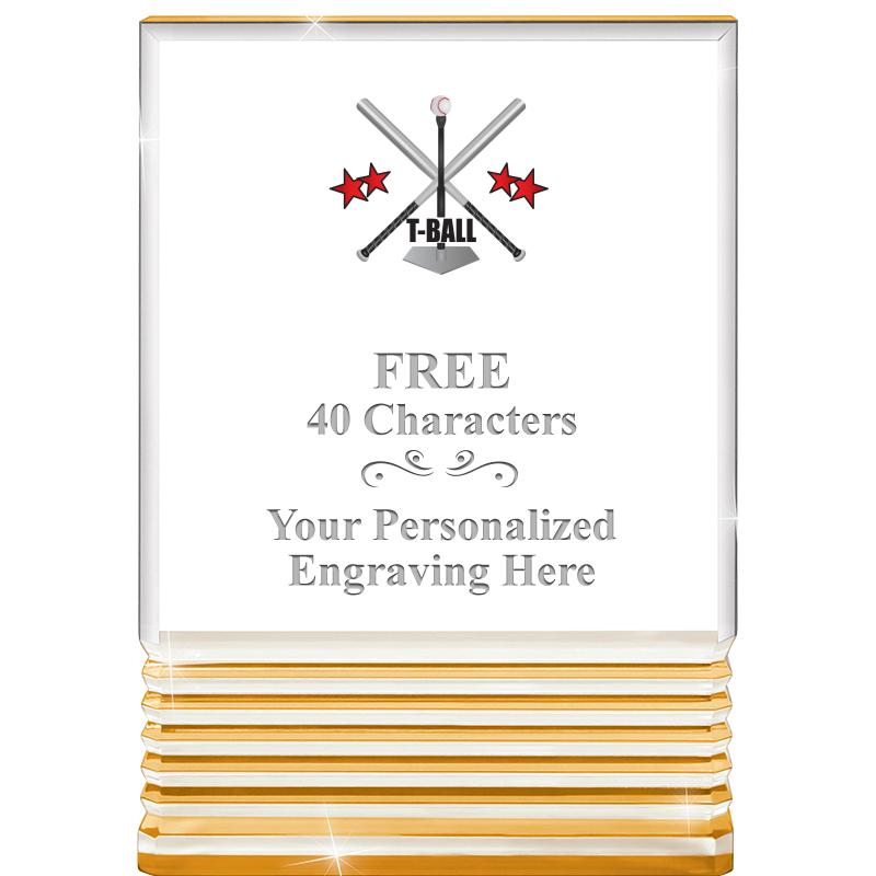 3.5"x5"GOLD ROCKWELL ACRYLIC