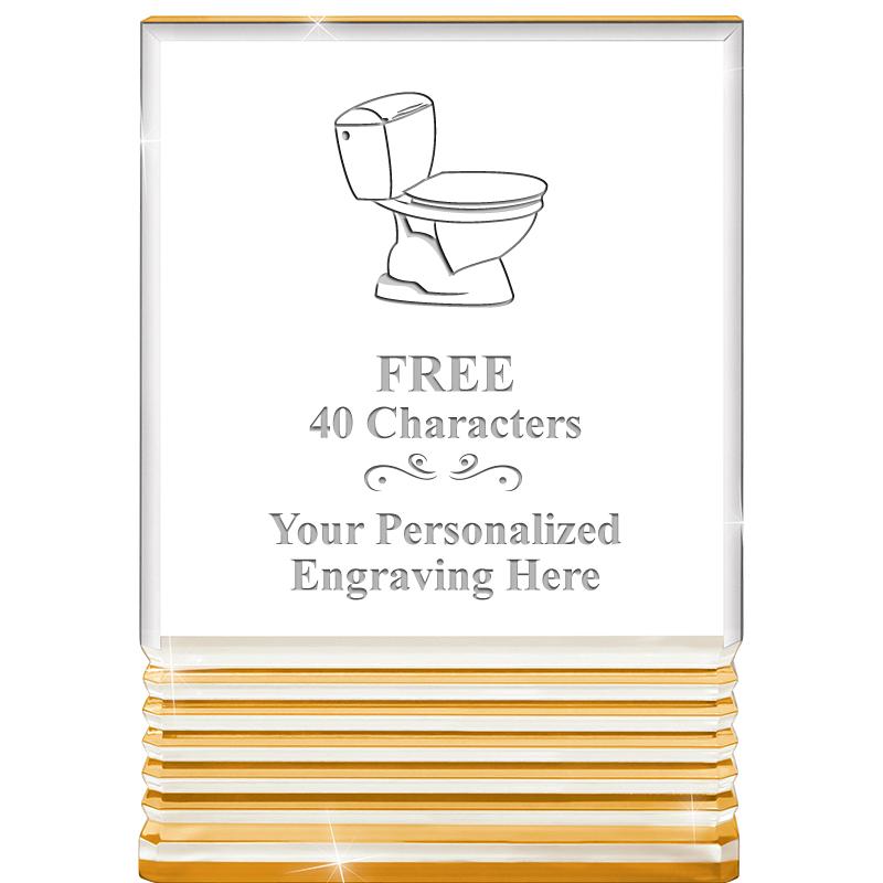 3.5"x5"GOLD ROCKWELL ACRYLIC