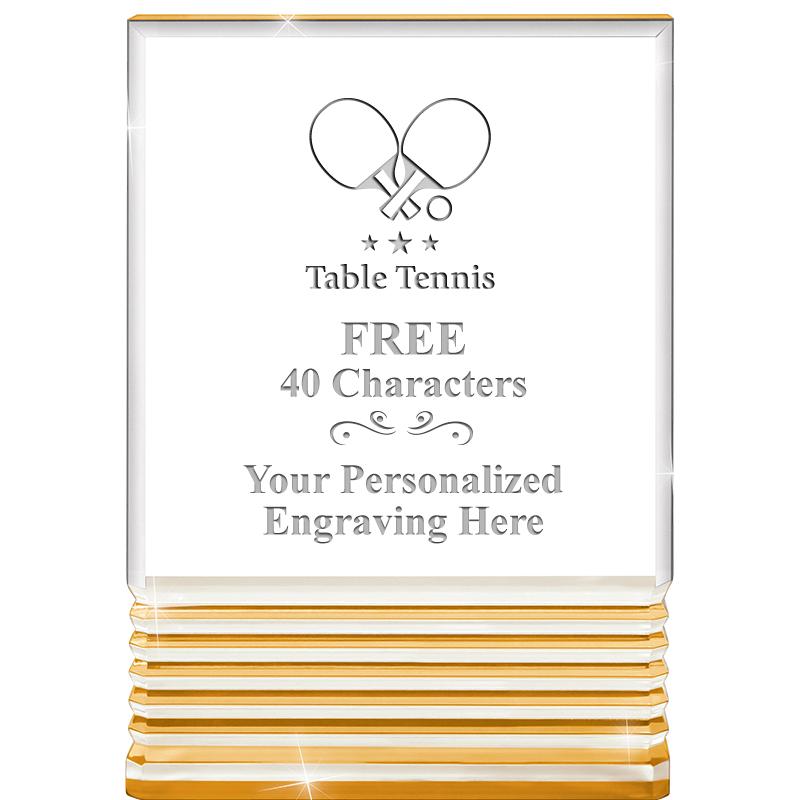 3.5"x5"GOLD ROCKWELL ACRYLIC