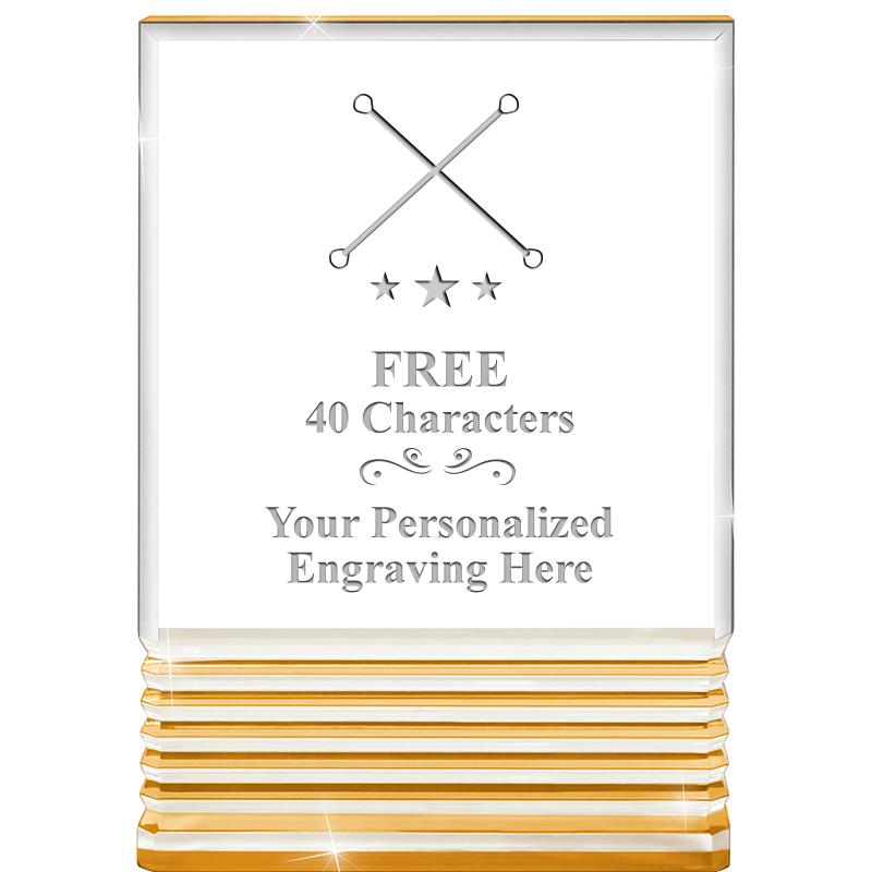 3.5"x5"GOLD ROCKWELL ACRYLIC