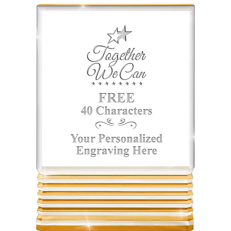 3.5"x5"GOLD ROCKWELL ACRYLIC