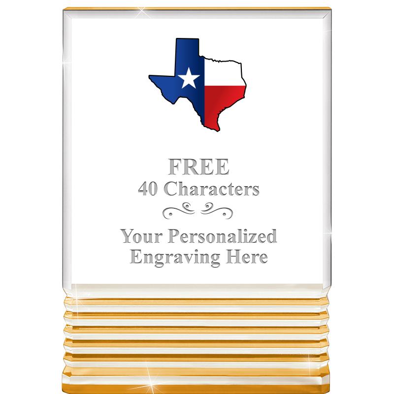 3.5"x5"GOLD ROCKWELL ACRYLIC