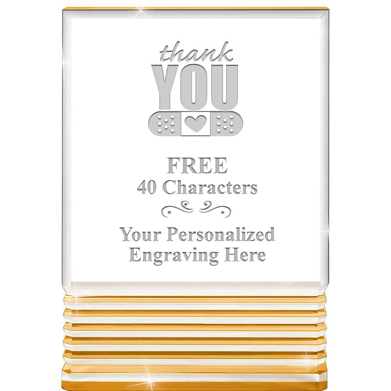 3.5"x5"GOLD ROCKWELL ACRYLIC