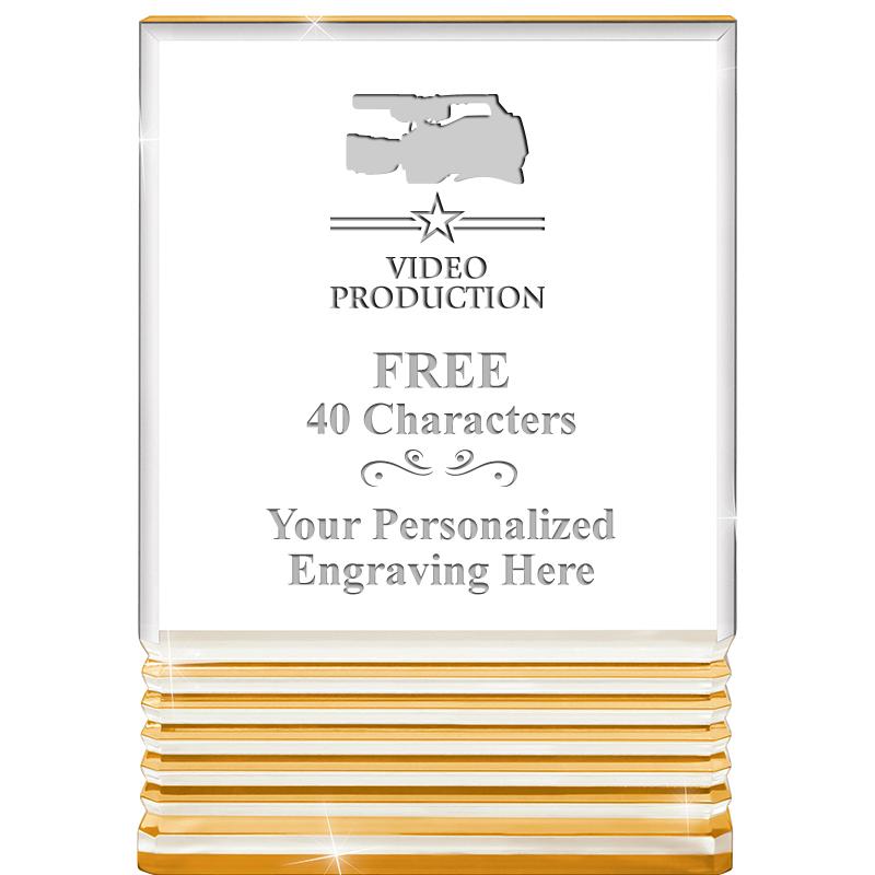 3.5"x5"GOLD ROCKWELL ACRYLIC