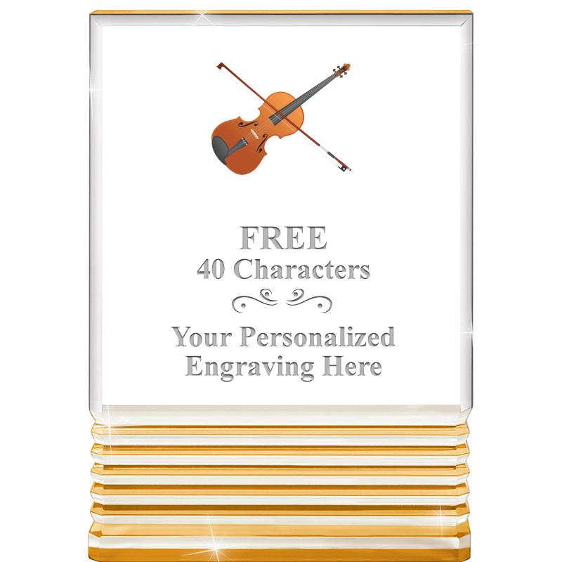 3.5"x5"GOLD ROCKWELL ACRYLIC