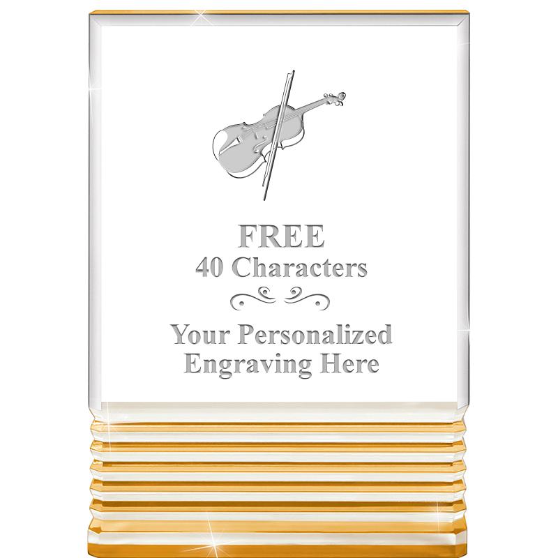 3.5"x5"GOLD ROCKWELL ACRYLIC