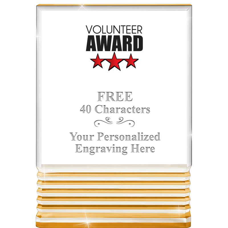 3.5"x5"GOLD ROCKWELL ACRYLIC