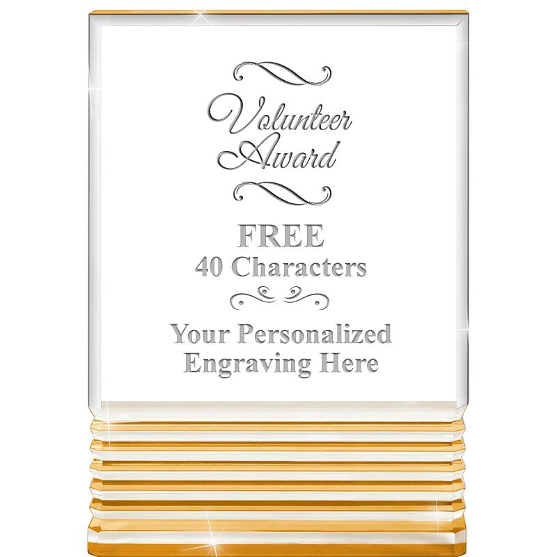 3.5"x5"GOLD ROCKWELL ACRYLIC