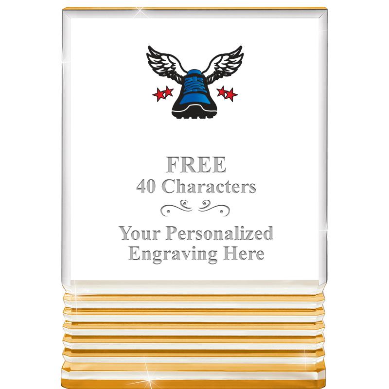 3.5"x5"GOLD ROCKWELL ACRYLIC