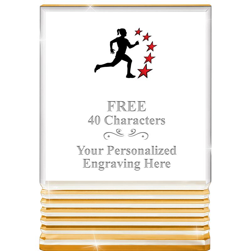 3.5"x5"GOLD ROCKWELL ACRYLIC