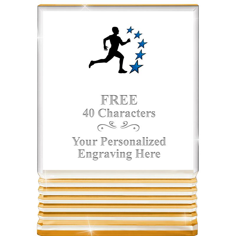 3.5"x5"GOLD ROCKWELL ACRYLIC