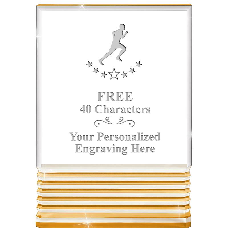 3.5"x5"GOLD ROCKWELL ACRYLIC