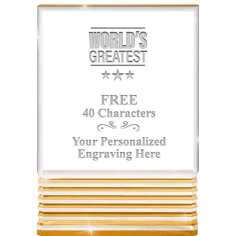 3.5"x5"GOLD ROCKWELL ACRYLIC