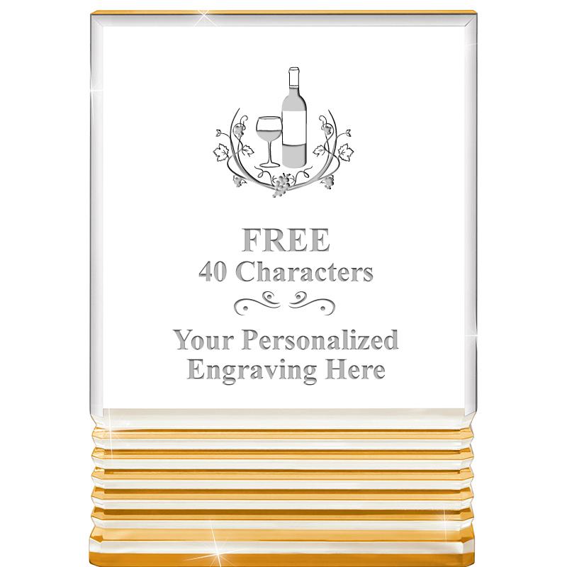 3.5"x5"GOLD ROCKWELL ACRYLIC