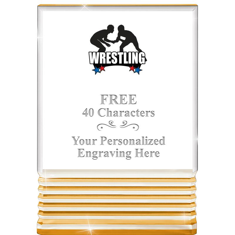 3.5"x5"GOLD ROCKWELL ACRYLIC