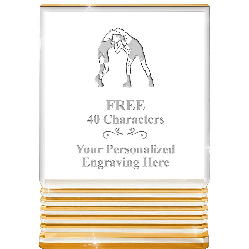 3.5"x5"GOLD ROCKWELL ACRYLIC