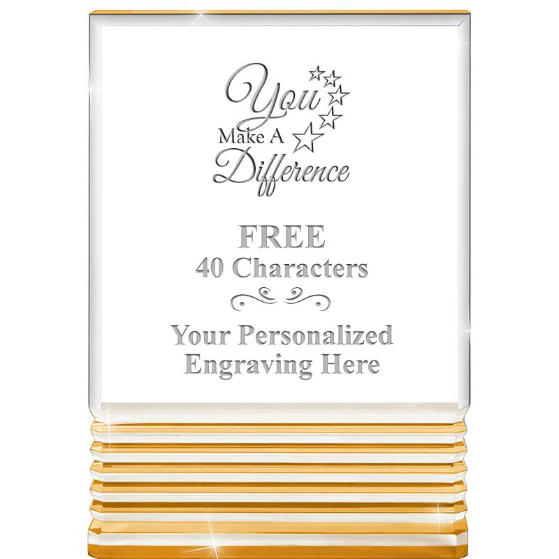 3.5"x5"GOLD ROCKWELL ACRYLIC