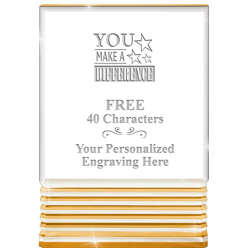 3.5"x5"GOLD ROCKWELL ACRYLIC