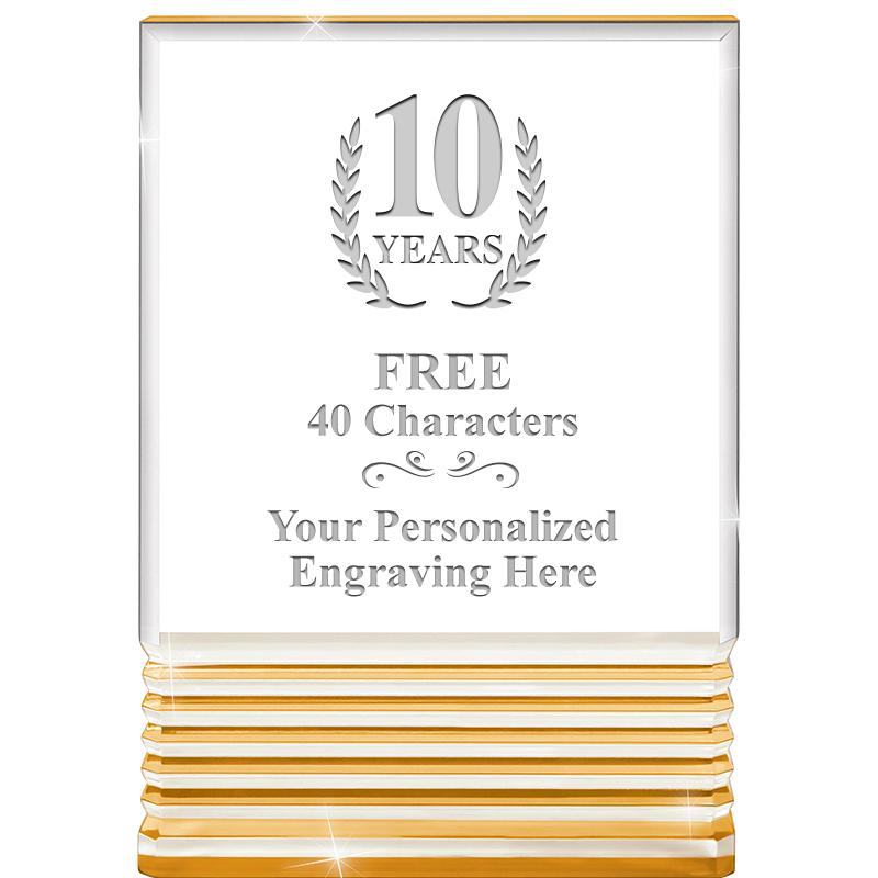 3.5"x5"GOLD ROCKWELL ACRYLIC