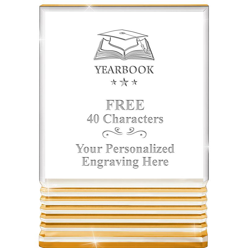 3.5"x5"GOLD ROCKWELL ACRYLIC