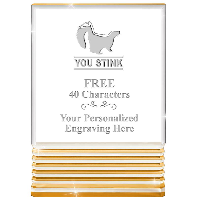 3.5"x5"GOLD ROCKWELL ACRYLIC