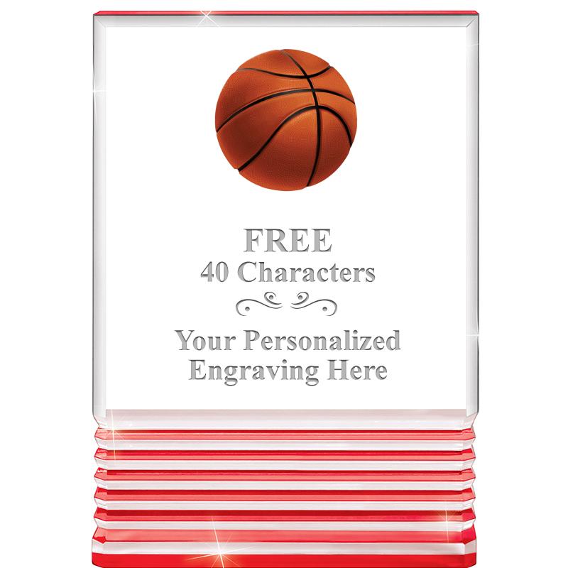 3.5"x5"RED ROCKWELL ACRYLIC