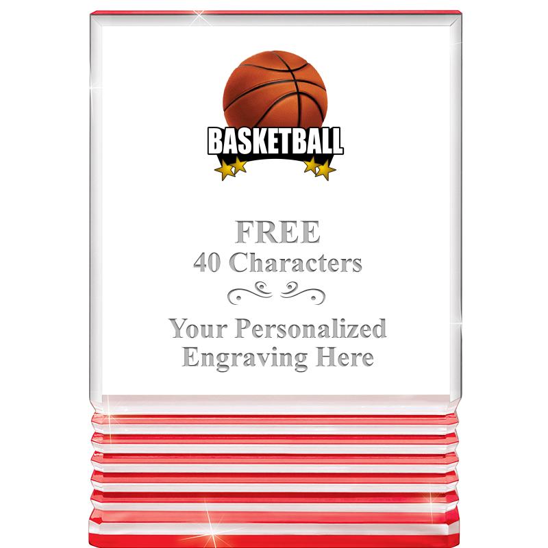 3.5"x5"RED ROCKWELL ACRYLIC