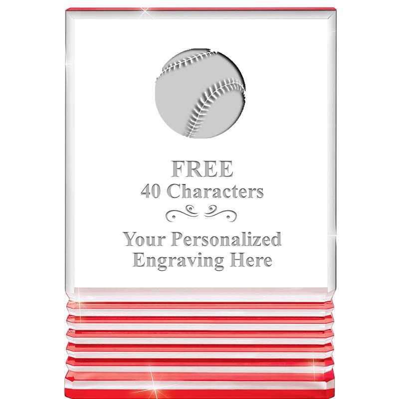 3.5"x5"RED ROCKWELL ACRYLIC