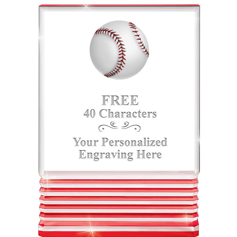 3.5"x5"RED ROCKWELL ACRYLIC