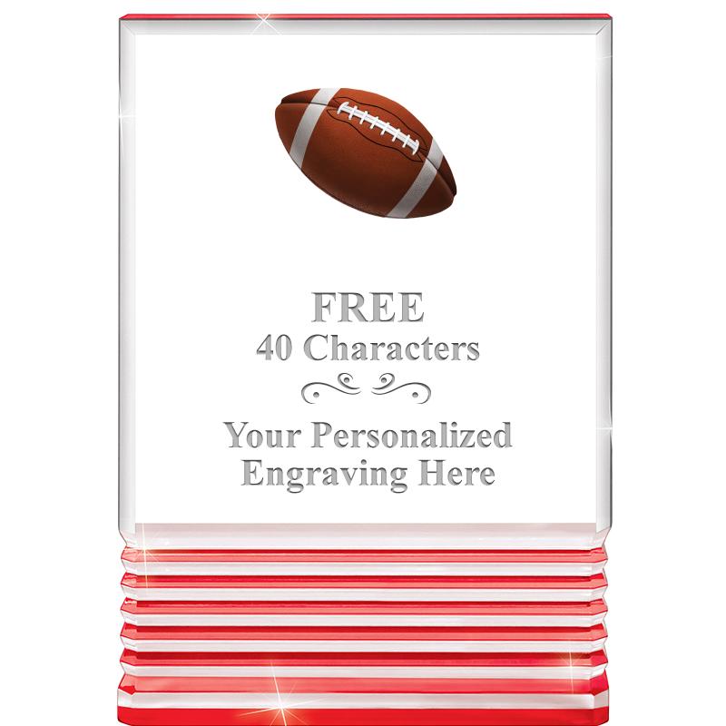 3.5"x5"RED ROCKWELL ACRYLIC