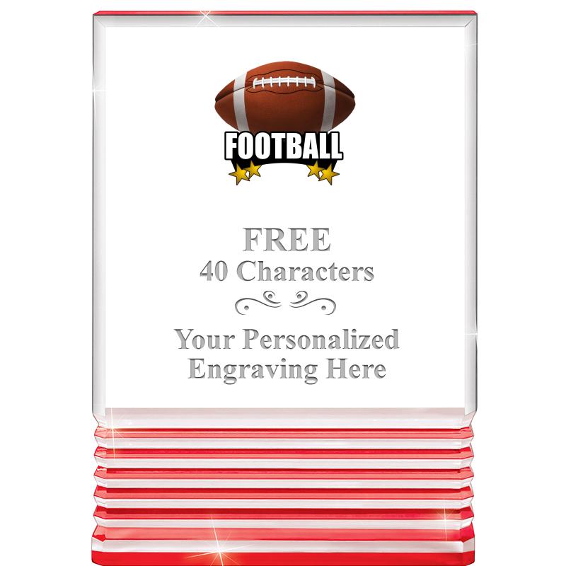 3.5"x5"RED ROCKWELL ACRYLIC