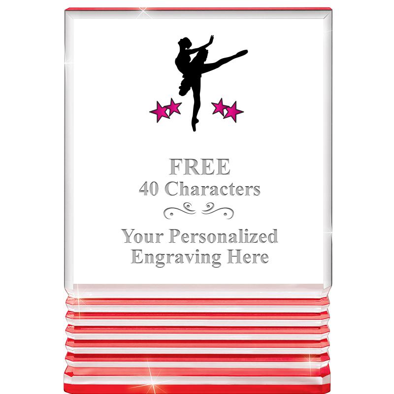 3.5"x5"RED ROCKWELL ACRYLIC