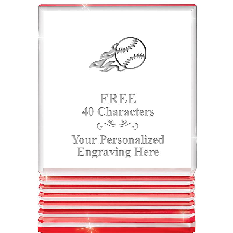 3.5"x5"RED ROCKWELL ACRYLIC