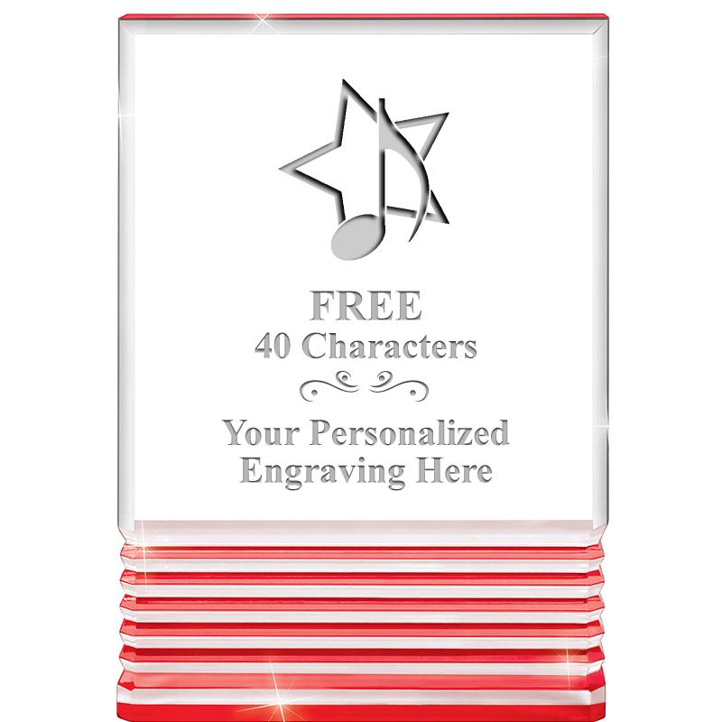 3.5"x5"RED ROCKWELL ACRYLIC