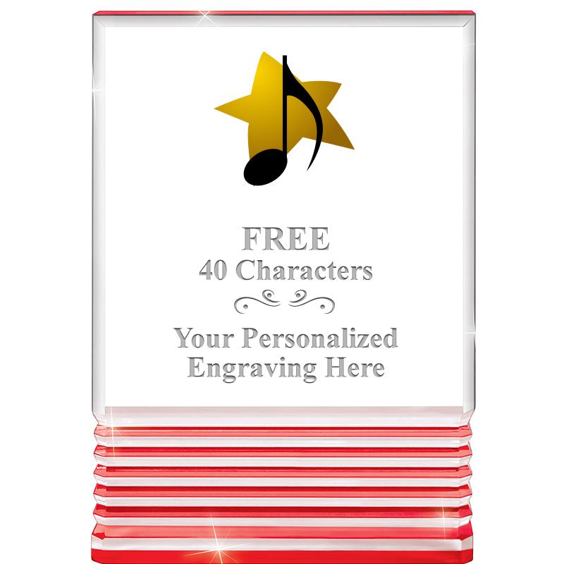 3.5"x5"RED ROCKWELL ACRYLIC