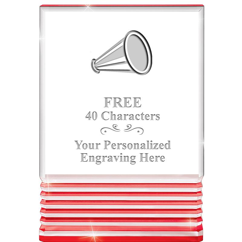 3.5"x5"RED ROCKWELL ACRYLIC