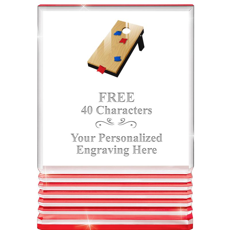 3.5"x5"RED ROCKWELL ACRYLIC