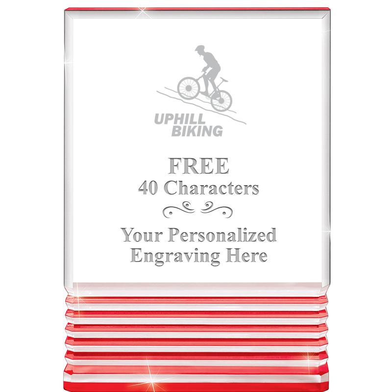 3.5"x5"RED ROCKWELL ACRYLIC