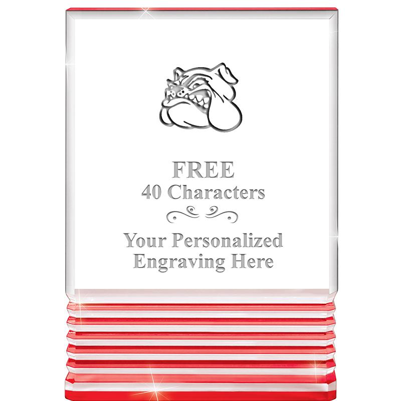 3.5"x5"RED ROCKWELL ACRYLIC