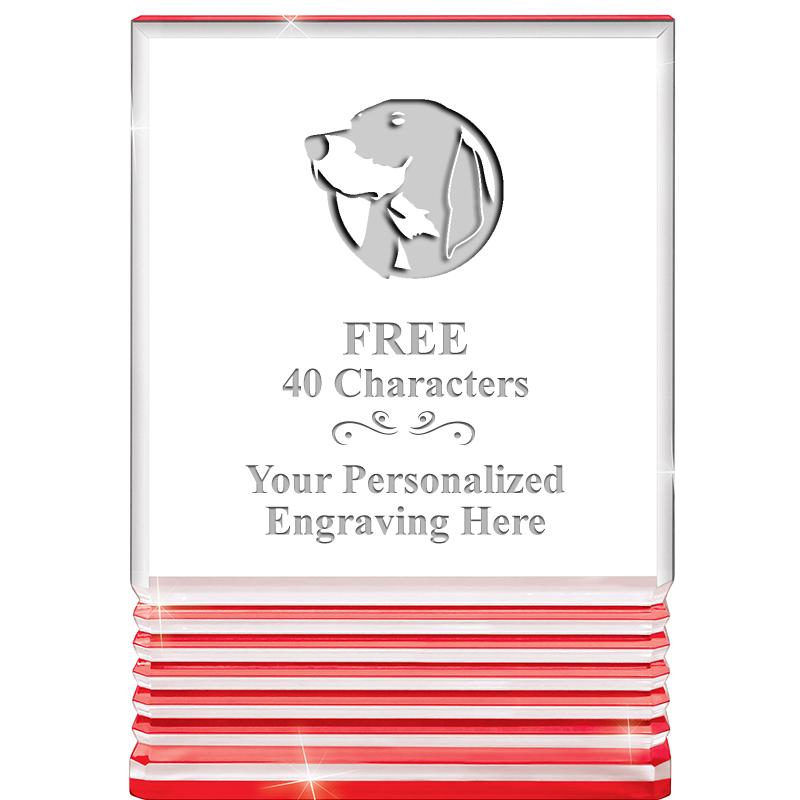 3.5"x5"RED ROCKWELL ACRYLIC