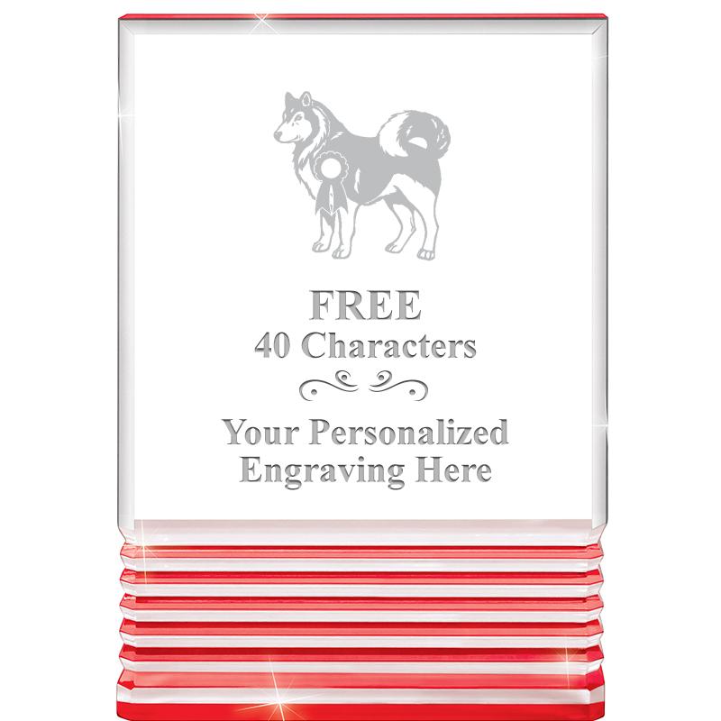 3.5"x5"RED ROCKWELL ACRYLIC