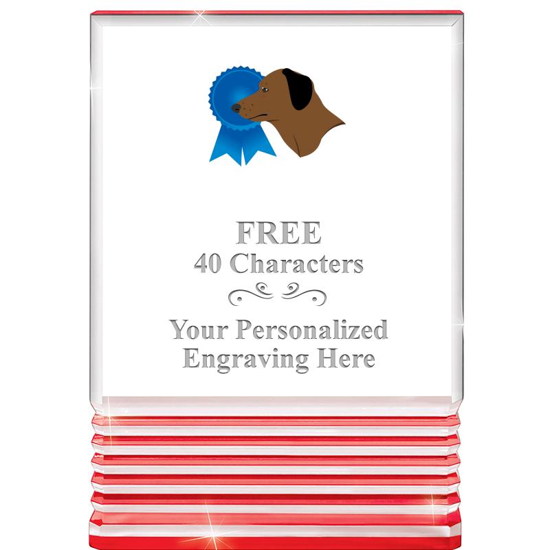 3.5"x5"RED ROCKWELL ACRYLIC