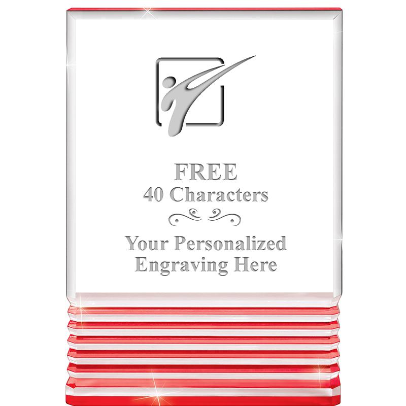 3.5"x5"RED ROCKWELL ACRYLIC