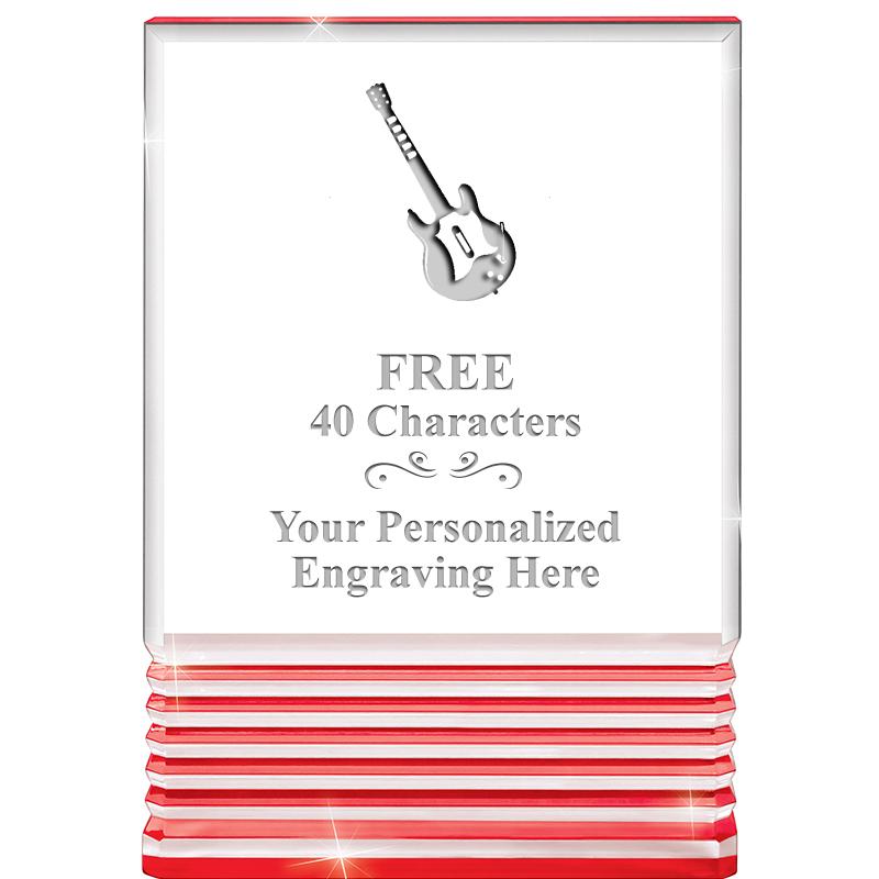 3.5"x5"RED ROCKWELL ACRYLIC