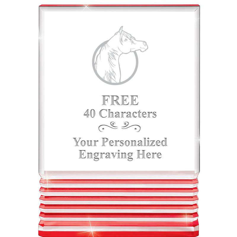 3.5"x5"RED ROCKWELL ACRYLIC