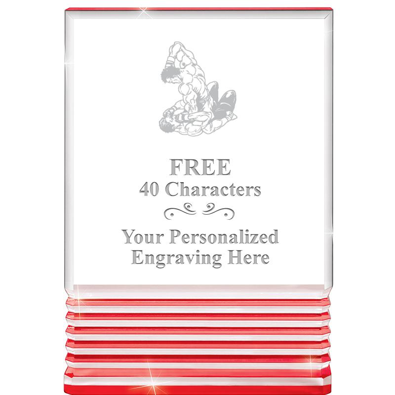 3.5"x5"RED ROCKWELL ACRYLIC