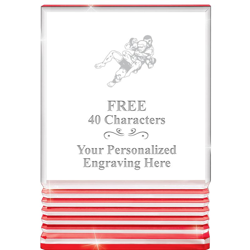 3.5"x5"RED ROCKWELL ACRYLIC