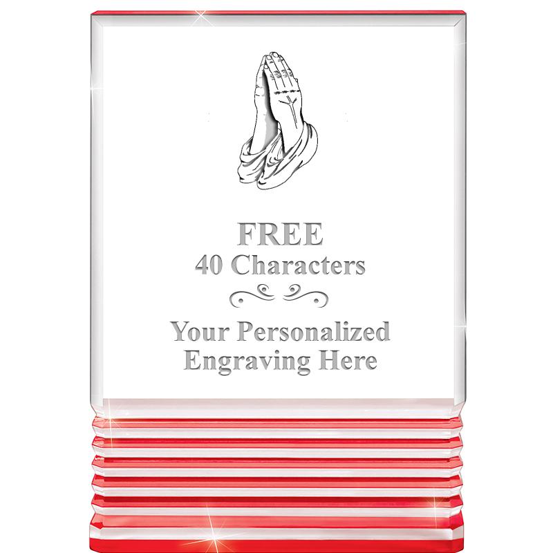 3.5"x5"RED ROCKWELL ACRYLIC