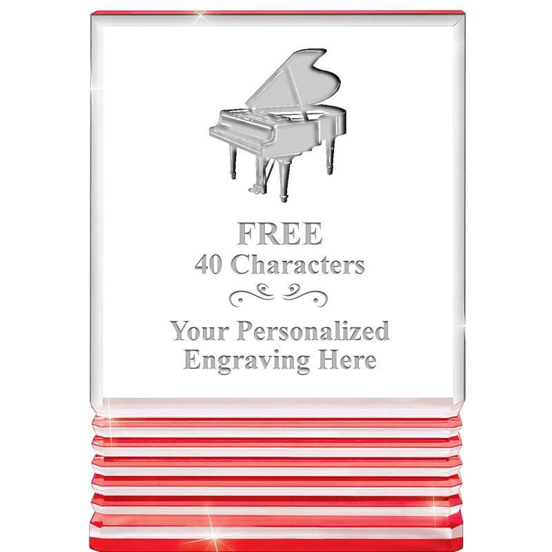 3.5"x5"RED ROCKWELL ACRYLIC