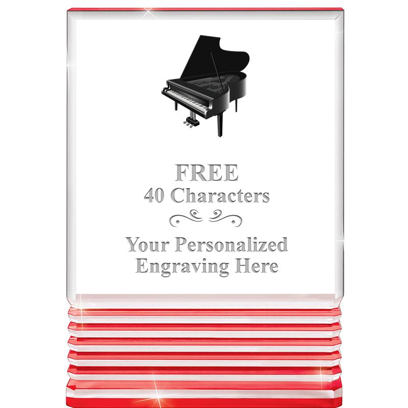 3.5"x5"RED ROCKWELL ACRYLIC